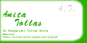 anita tollas business card